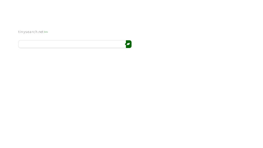 TinySearch Landing Page