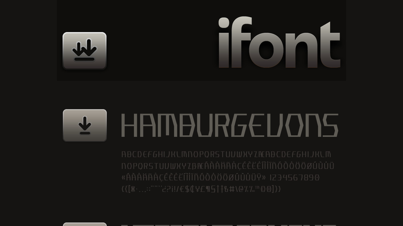 iFont Landing page
