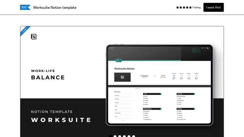 Worksuite Notion Template Landing Page
