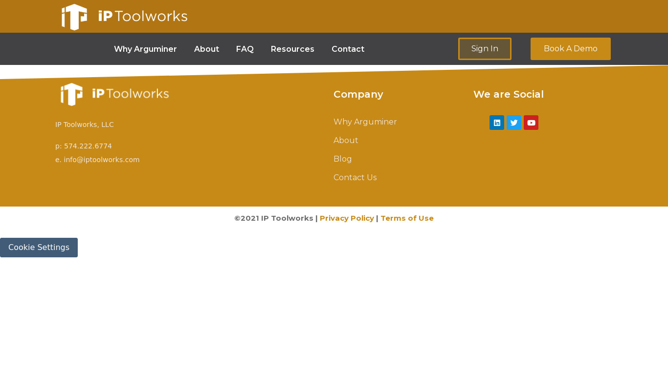 IP Toolworks Landing page
