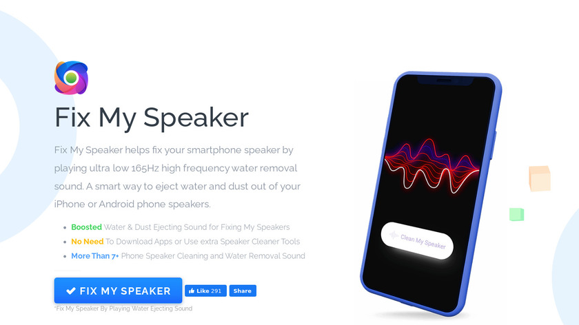 Clean My Speaker Landing Page