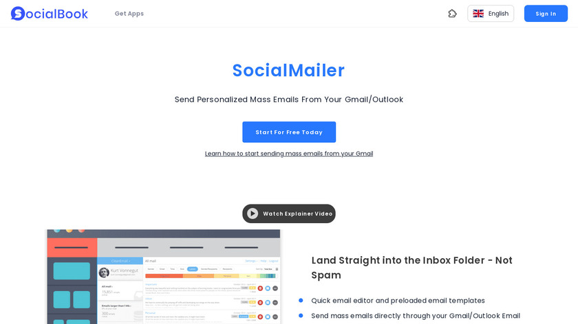 SocialMailer Landing Page