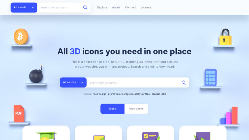 Free3Dicon Landing Page