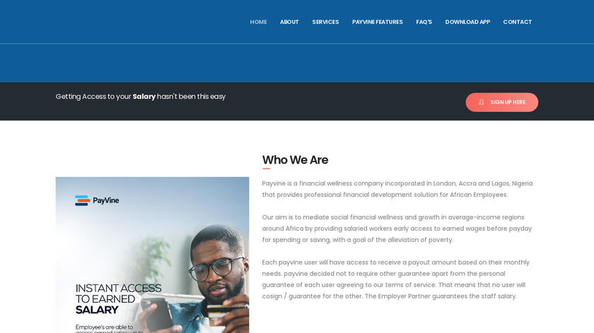 PayVine Landing Page