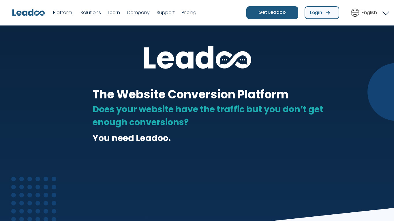 Leadoo Landing page