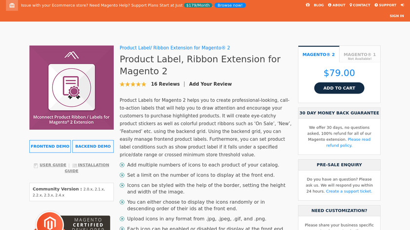 Mconnect Products Label Extension Landing Page