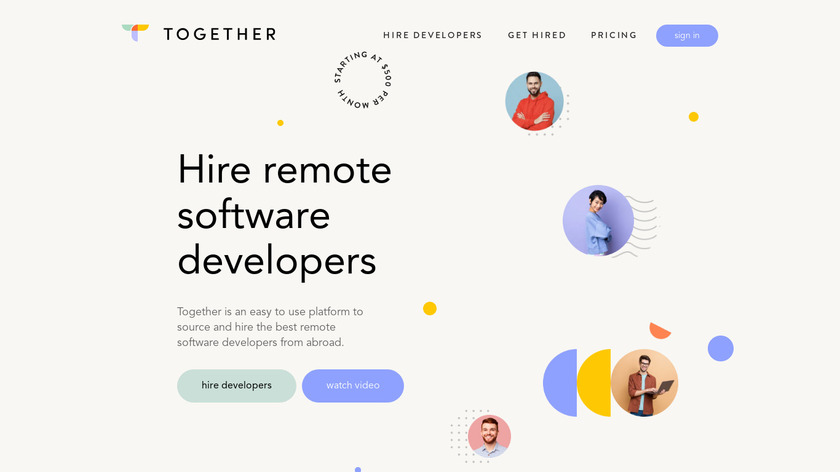 Hire with Together Landing Page