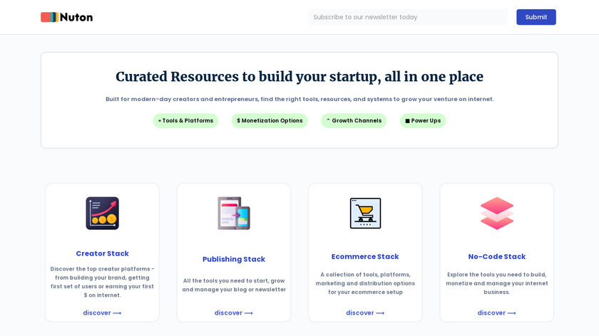 Nuton.co Landing Page