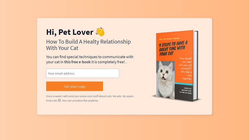 Healthy Relationship With Cats Landing Page