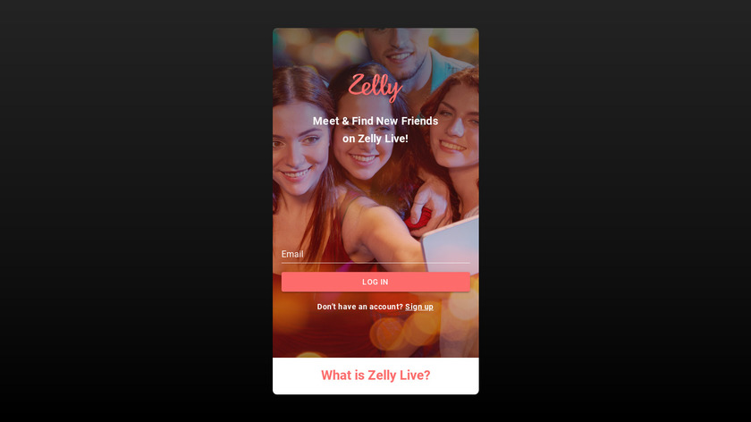 Zelly Live Landing Page