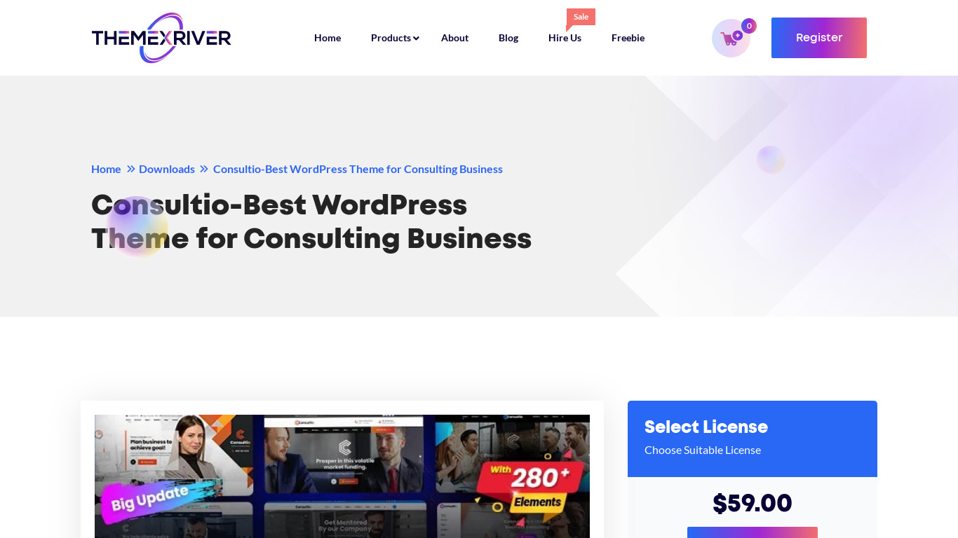 Consultio by TheMixRiver Landing page