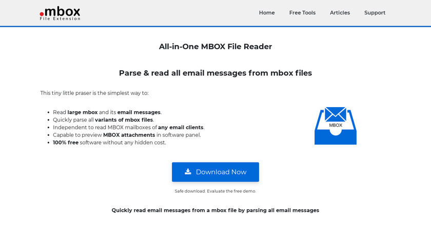 MBOX File Landing Page