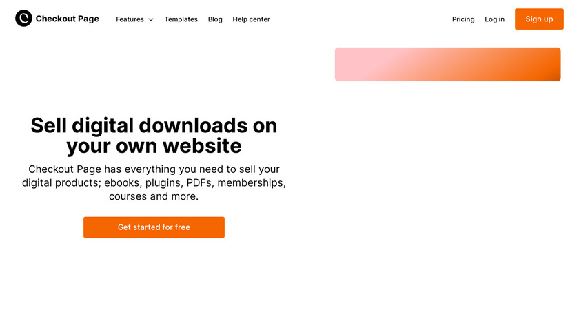 Checkout Page Digital Downloads Landing Page