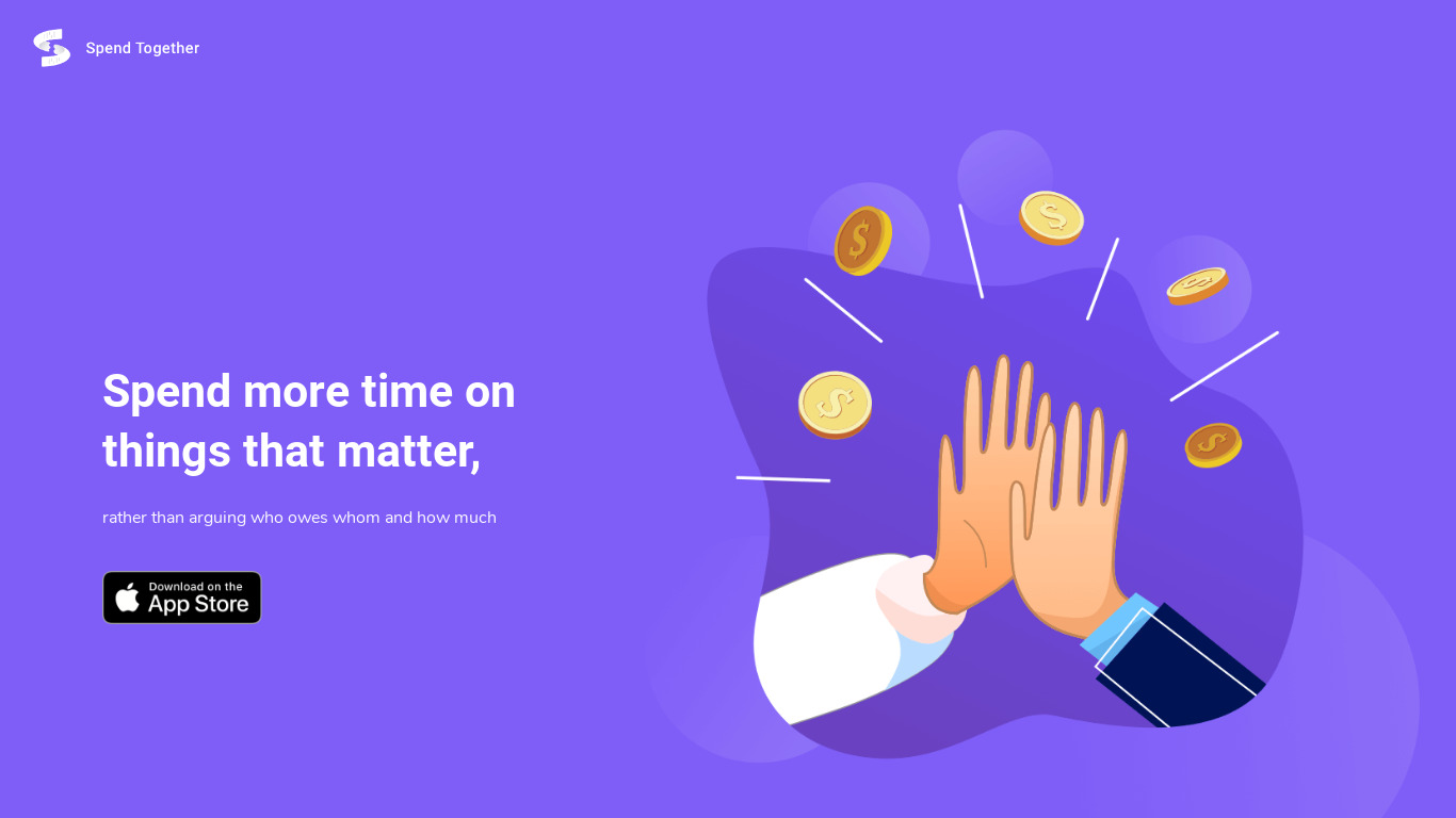 Spend Together Landing page