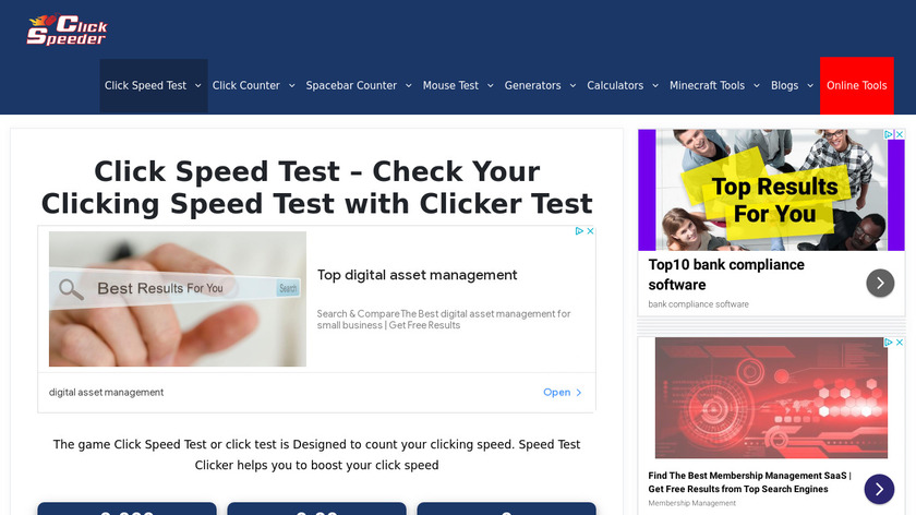 Click Speeder Landing Page