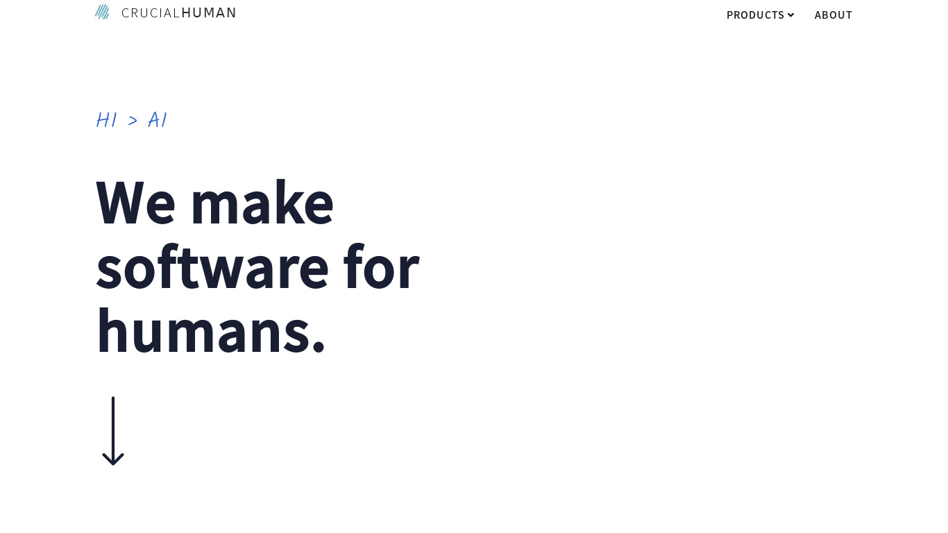 Crucial Human Landing page