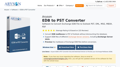 Aryson EDB to PST Converter image