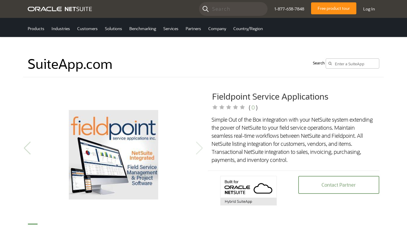 Fieldpoint Service Applications Landing page