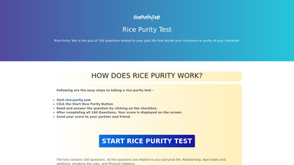 Rice Purity Test image