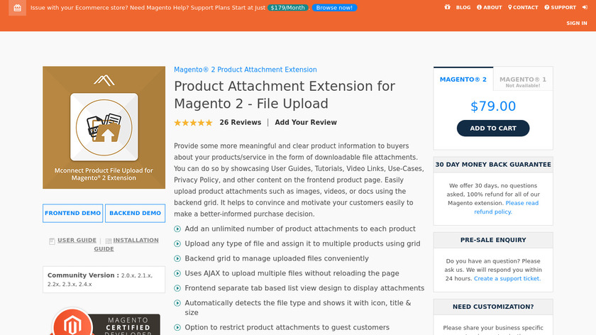 Mconnect Product Attachment Extension Landing Page