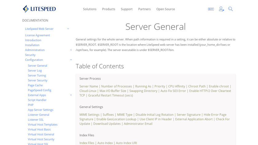 LiteSpeed Web Server (LSWS) Landing Page