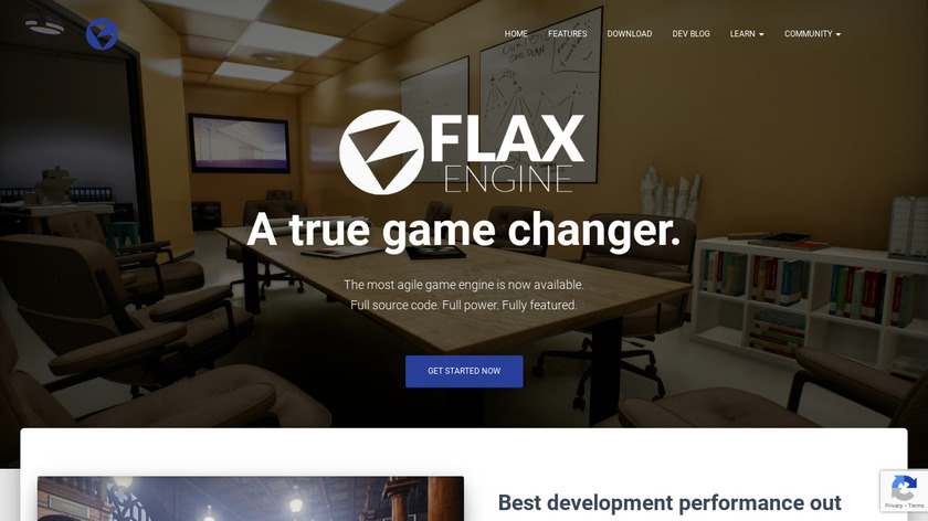 Flax Engine Landing Page