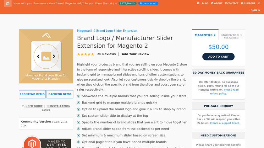 Mconnect Brand Logo Slider Extension Landing Page