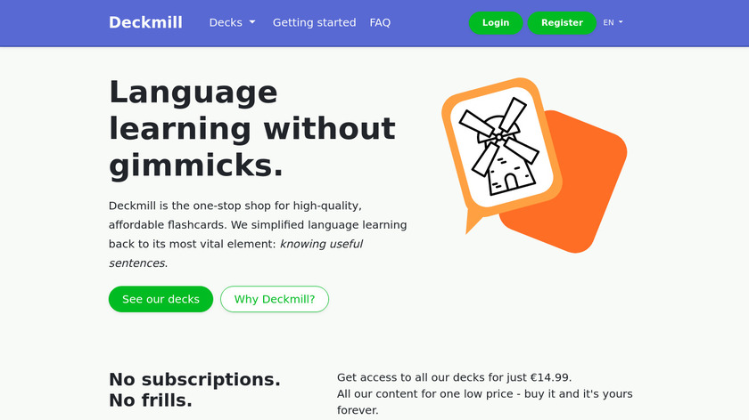 Deckmill Landing Page