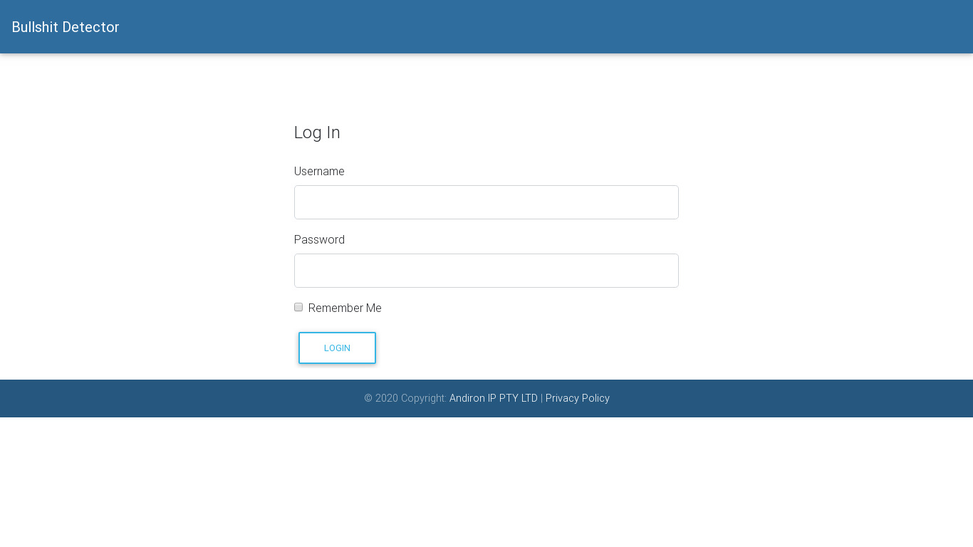 BS Detector Landing page