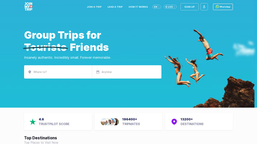 JoinMyTrip Landing Page