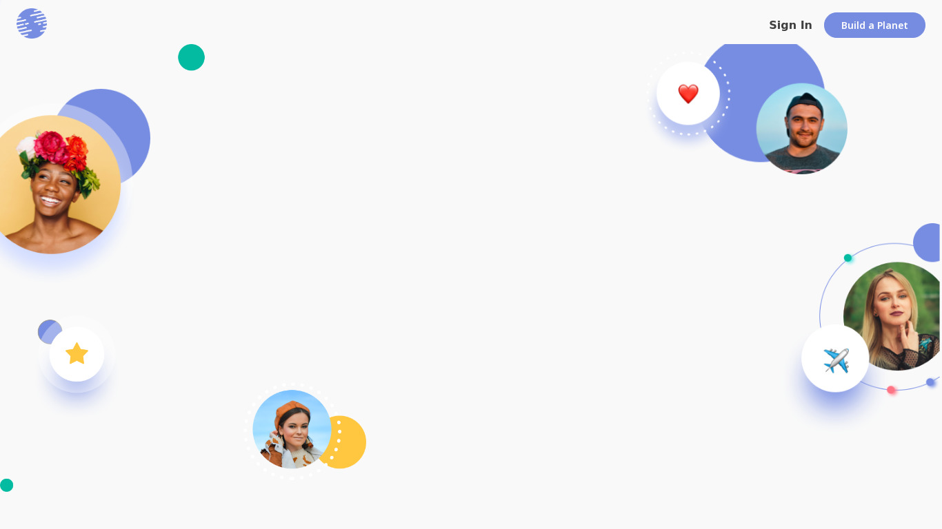 YouPlanets Landing page