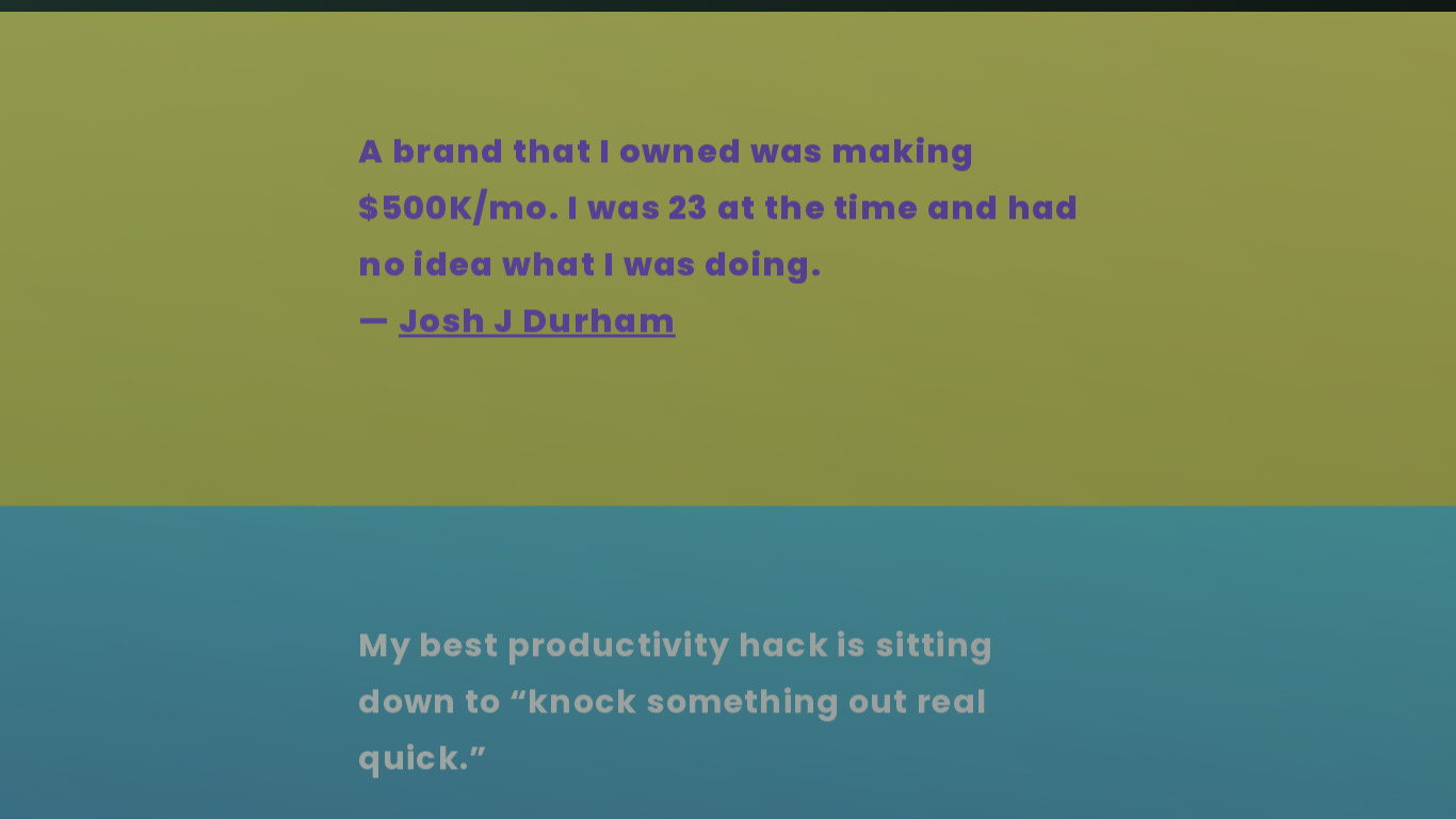 Maker Quotes Landing page