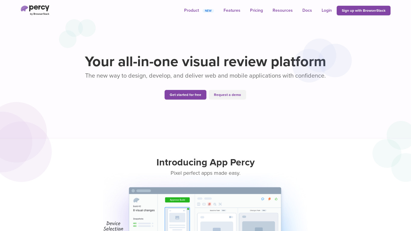 Percy Landing page