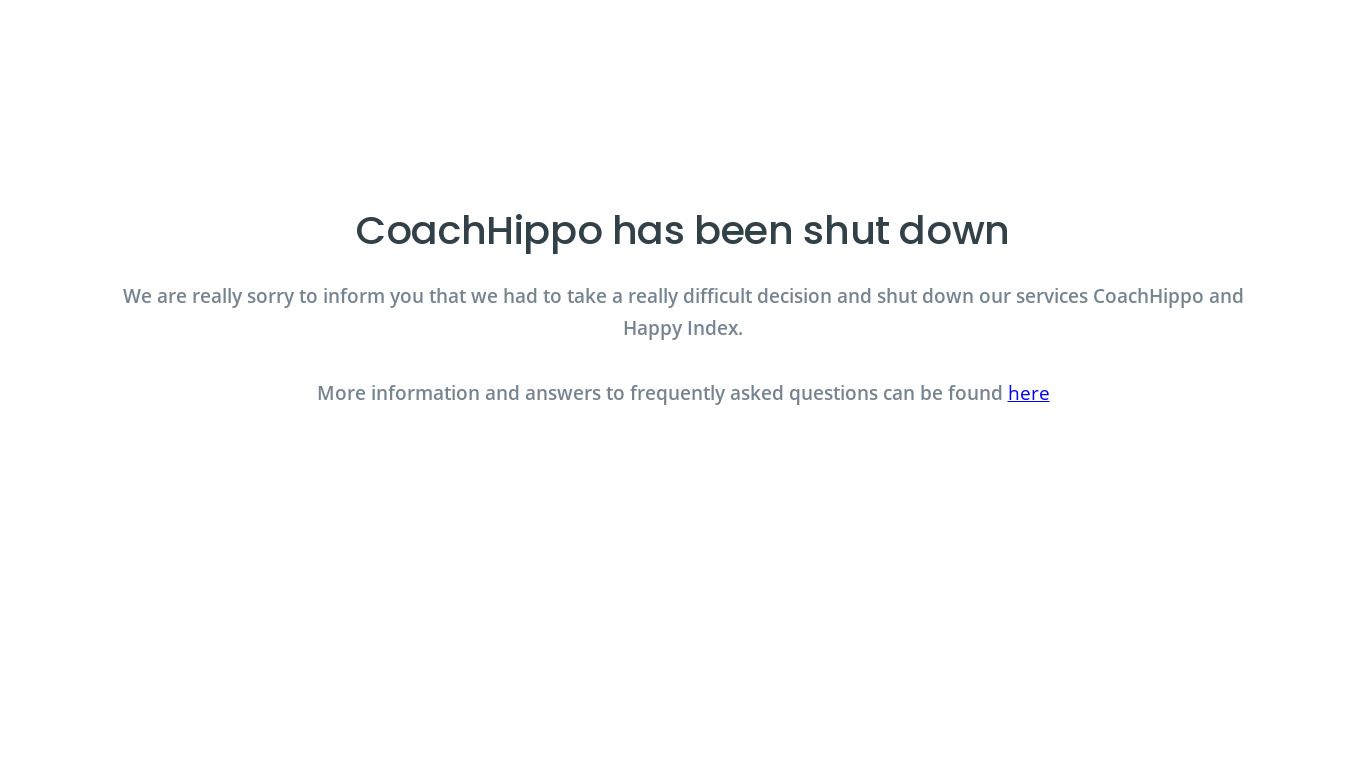 CoachHippo Landing page