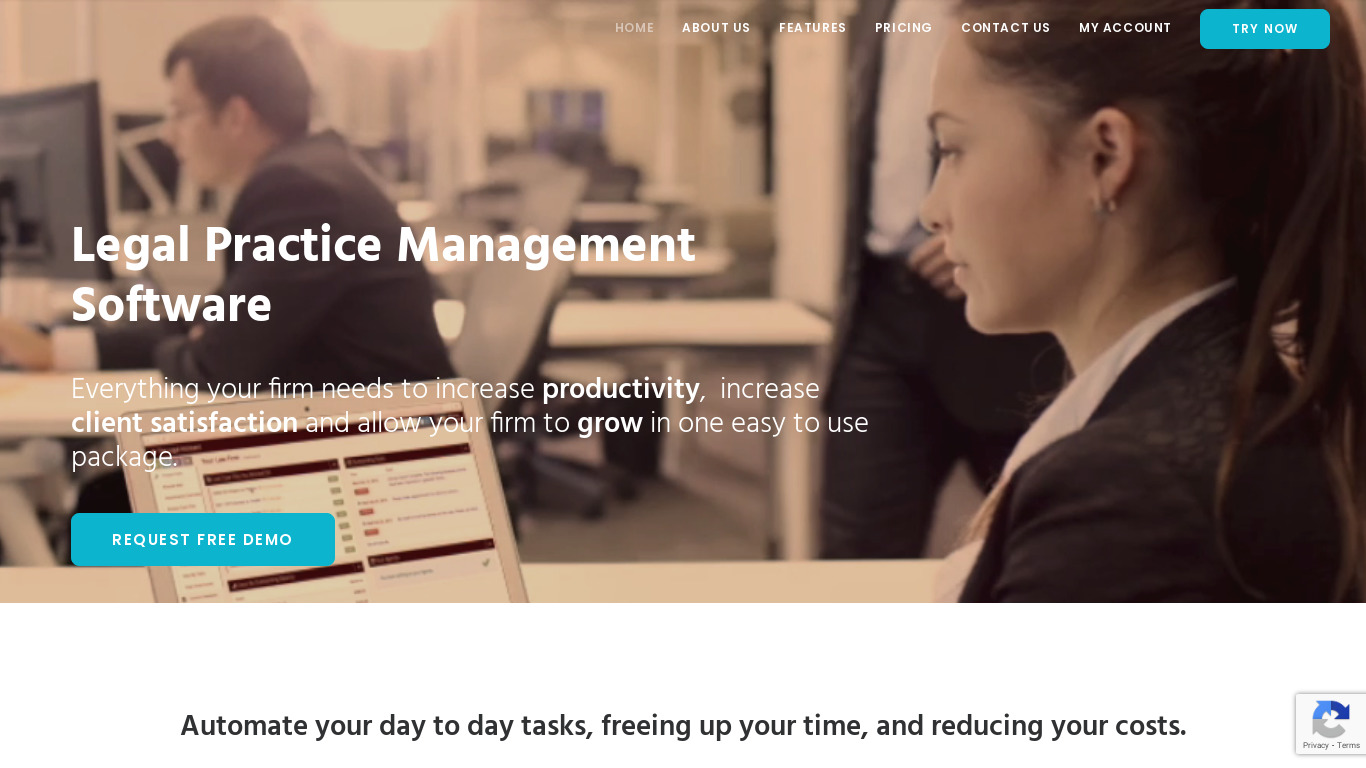 The Legal Assistant Landing page