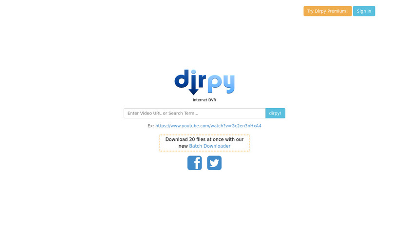Dirpy Landing Page