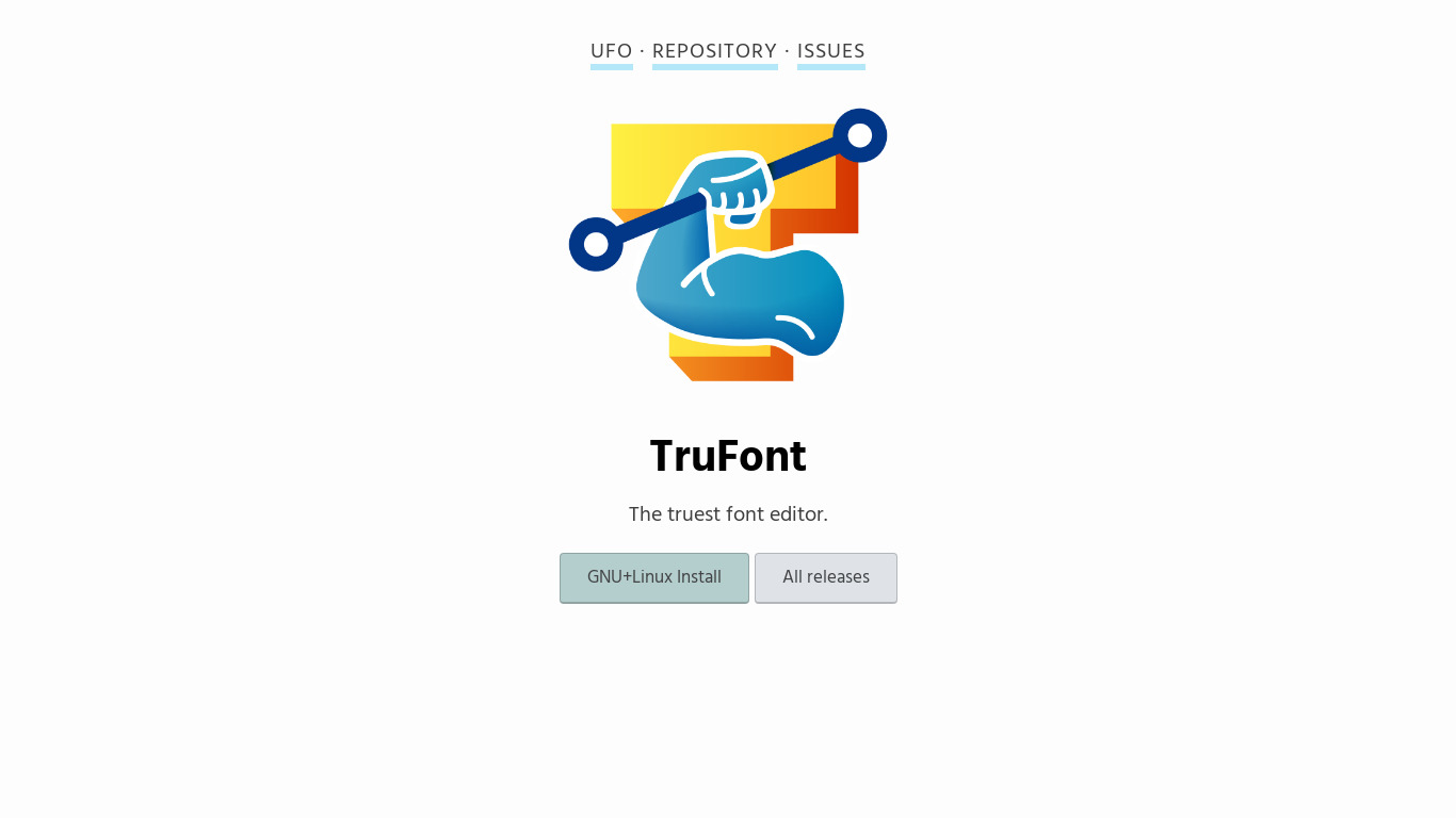 TruFont Landing page
