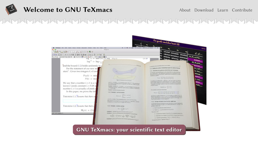 TeXmacs Landing Page