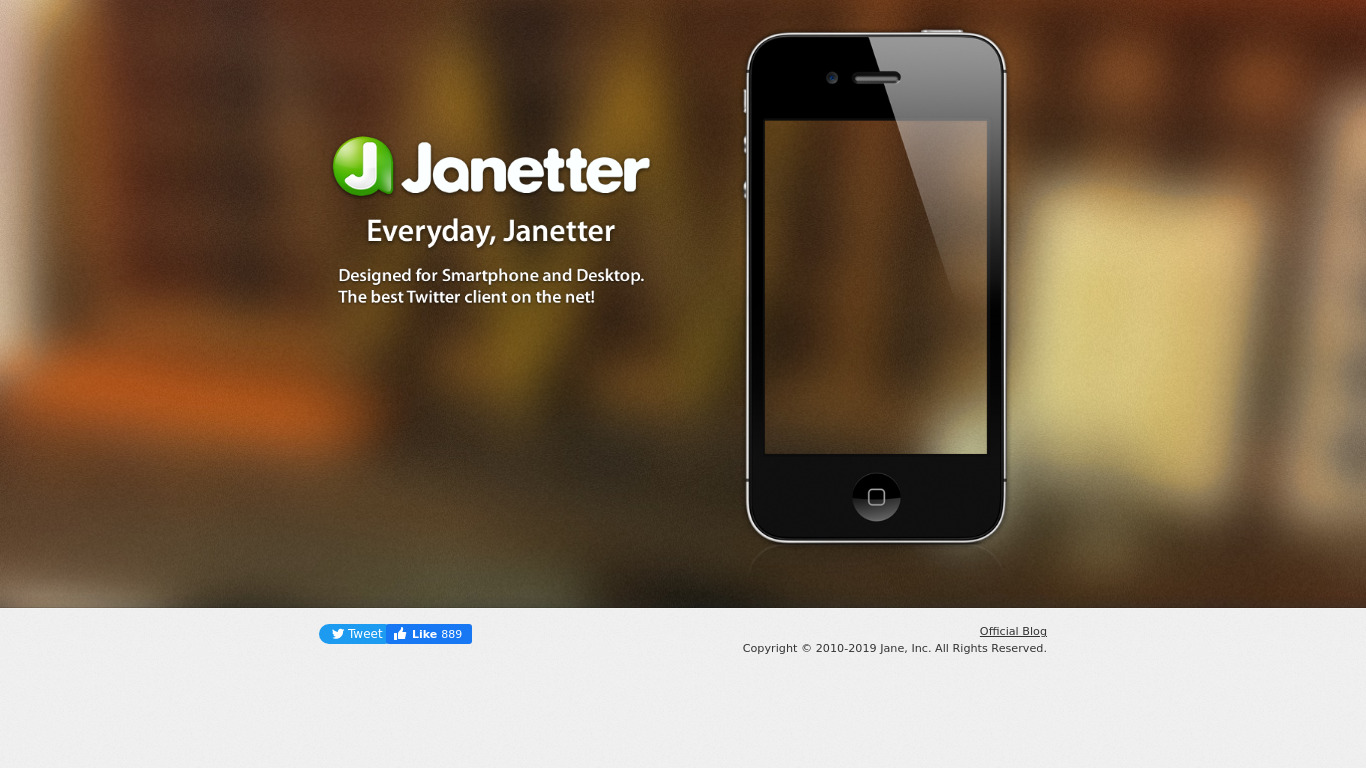 Janetter Landing page