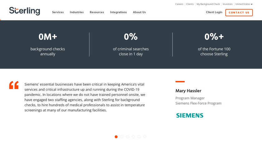 Sterling Talent Solutions Landing Page