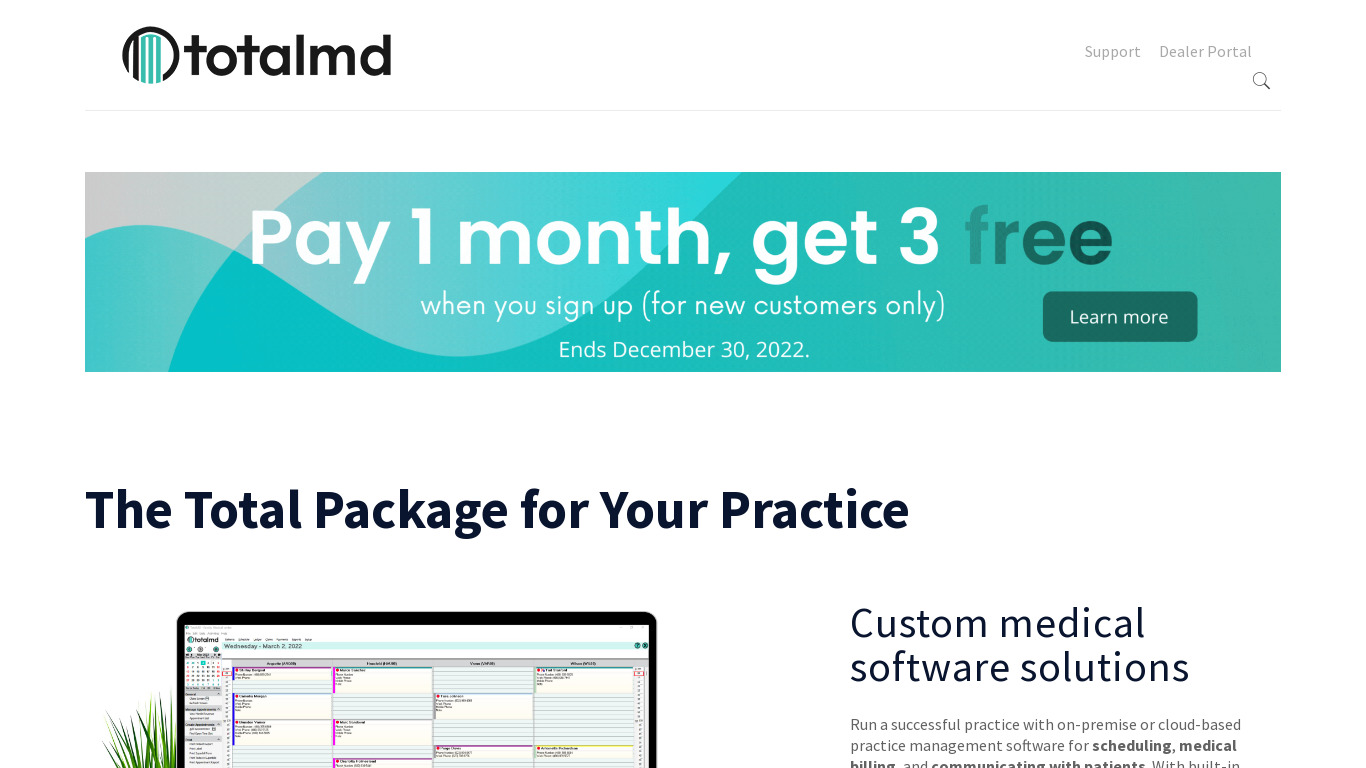 TotalMD Landing page