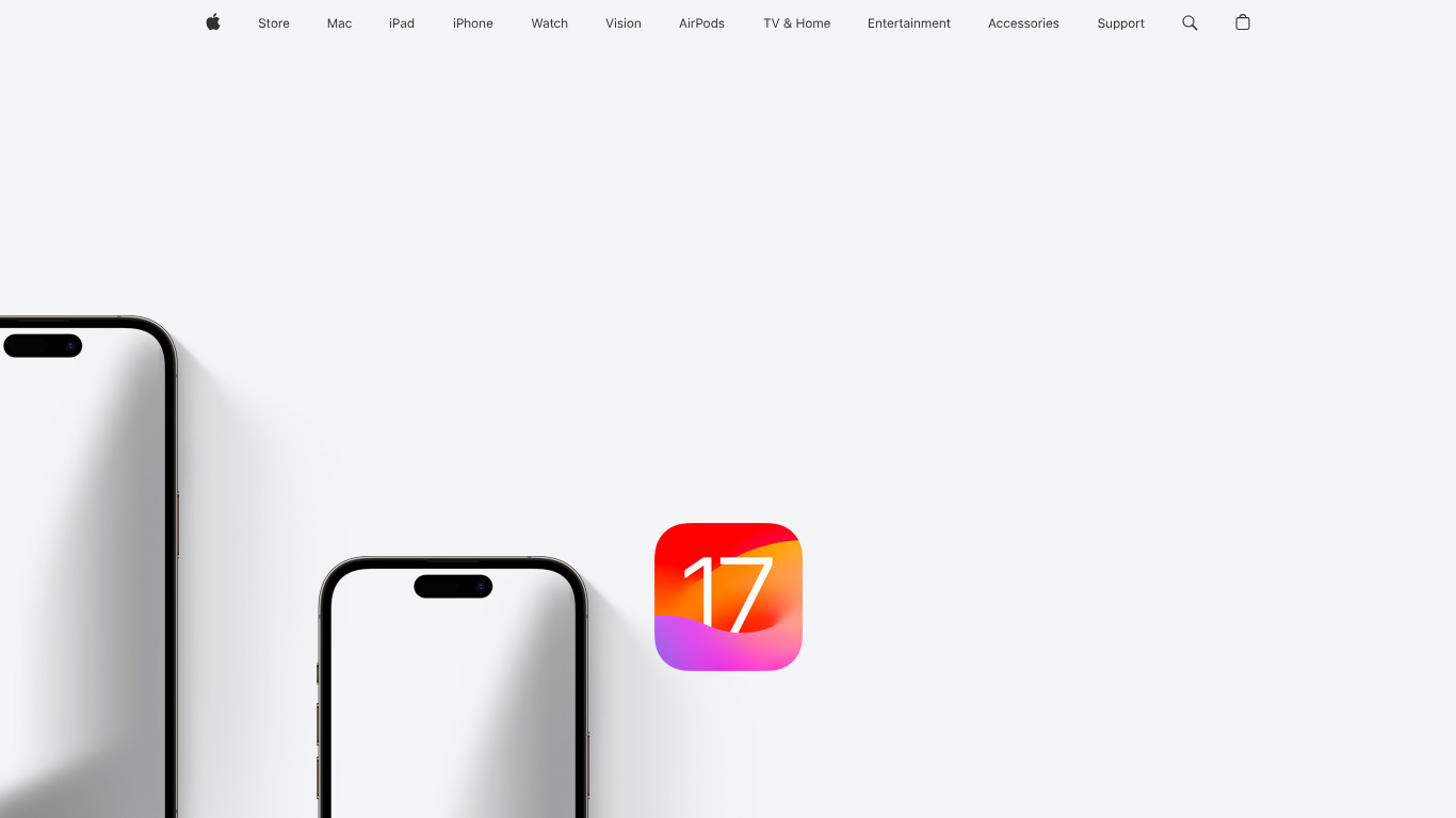 iOS Landing page