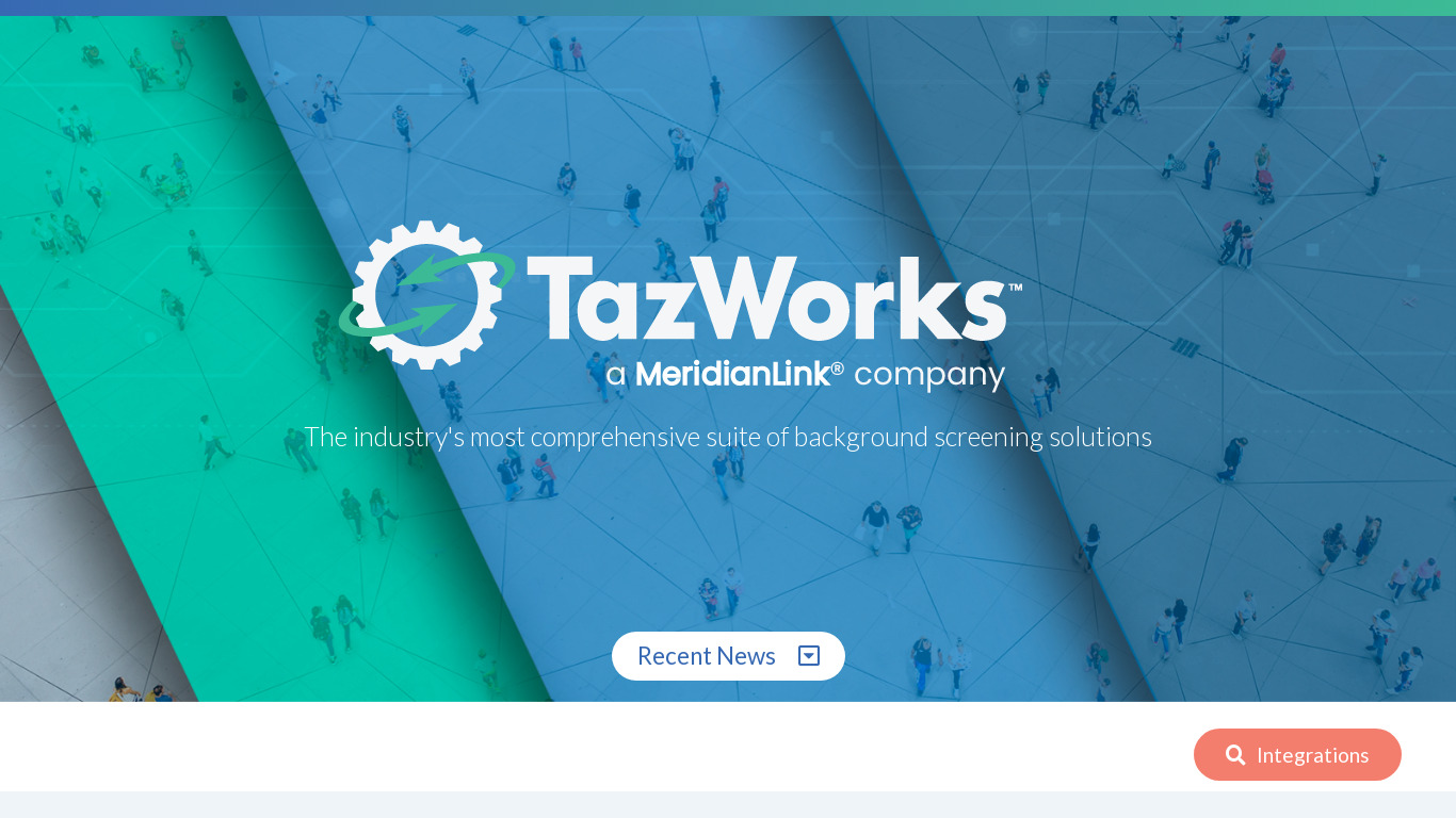 TazWorks Landing page