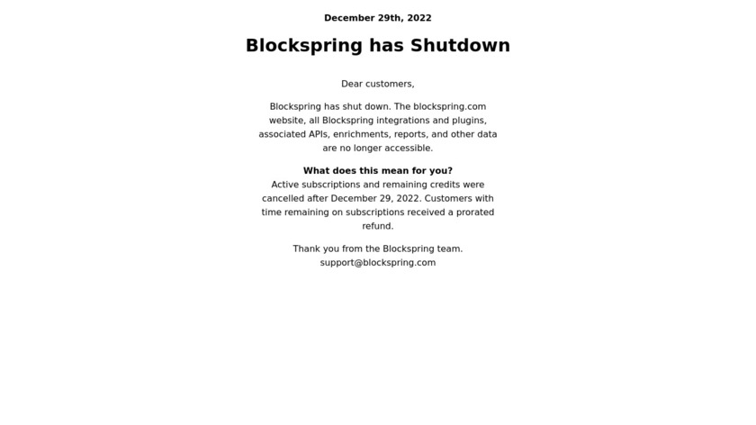 Blockspring Landing Page