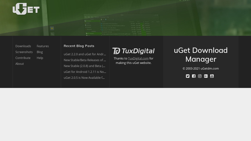 uGet Landing Page