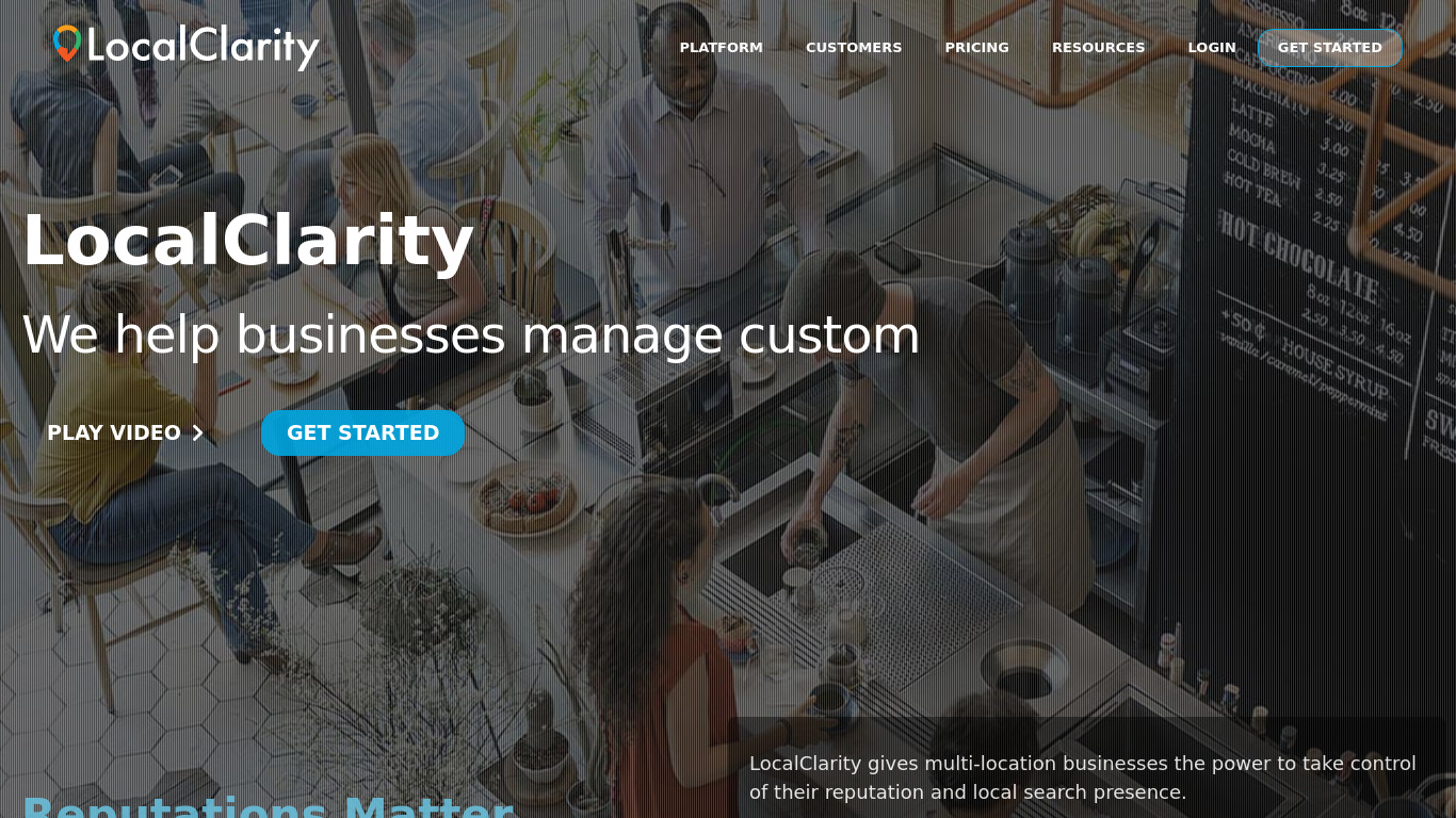LocalClarity Landing page
