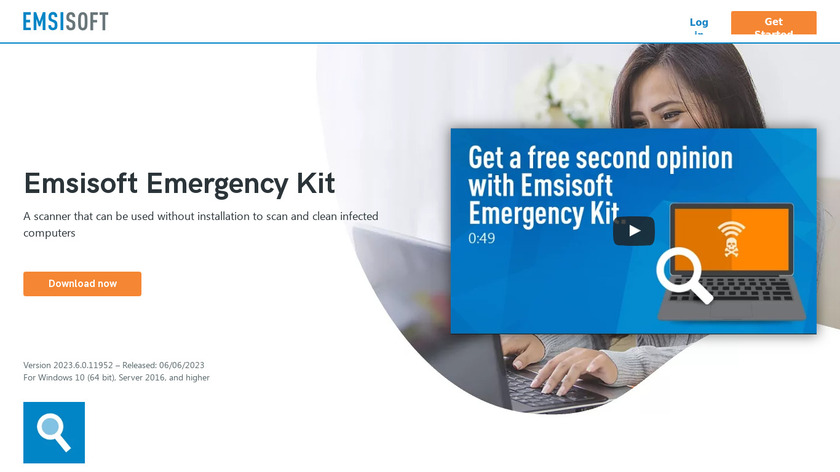 Emsisoft Emergency Kit Landing Page