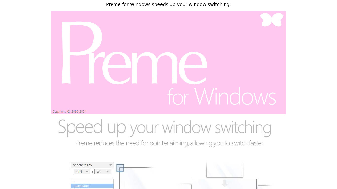 Preme for Windows Landing page
