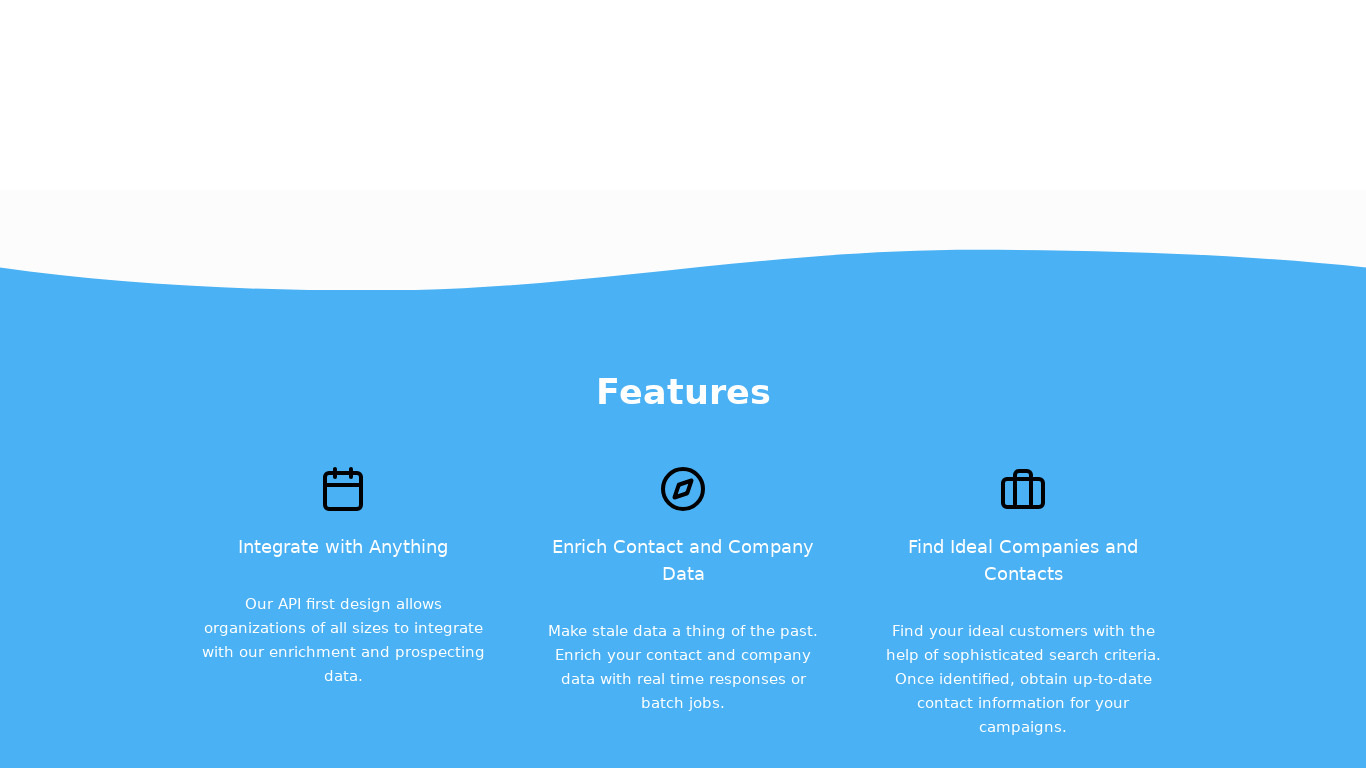 Cup of Data Landing page