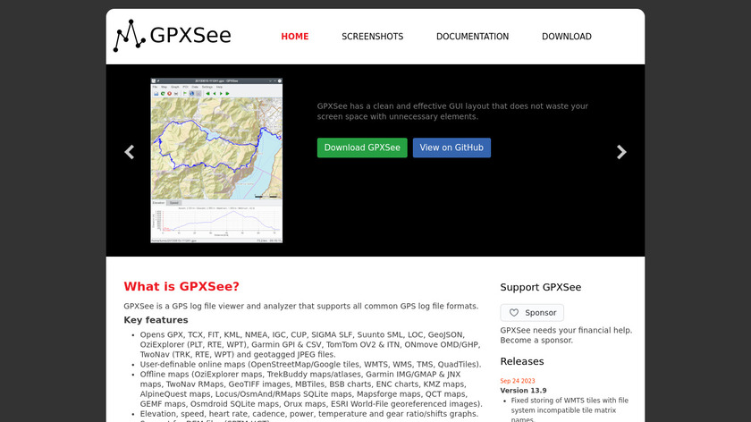 GPXSee Landing Page